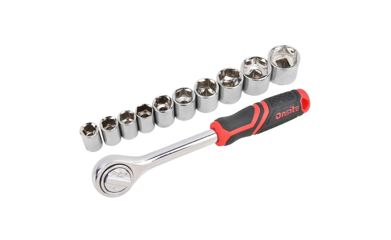 12-piece ratchet set 3/8" with socket heads