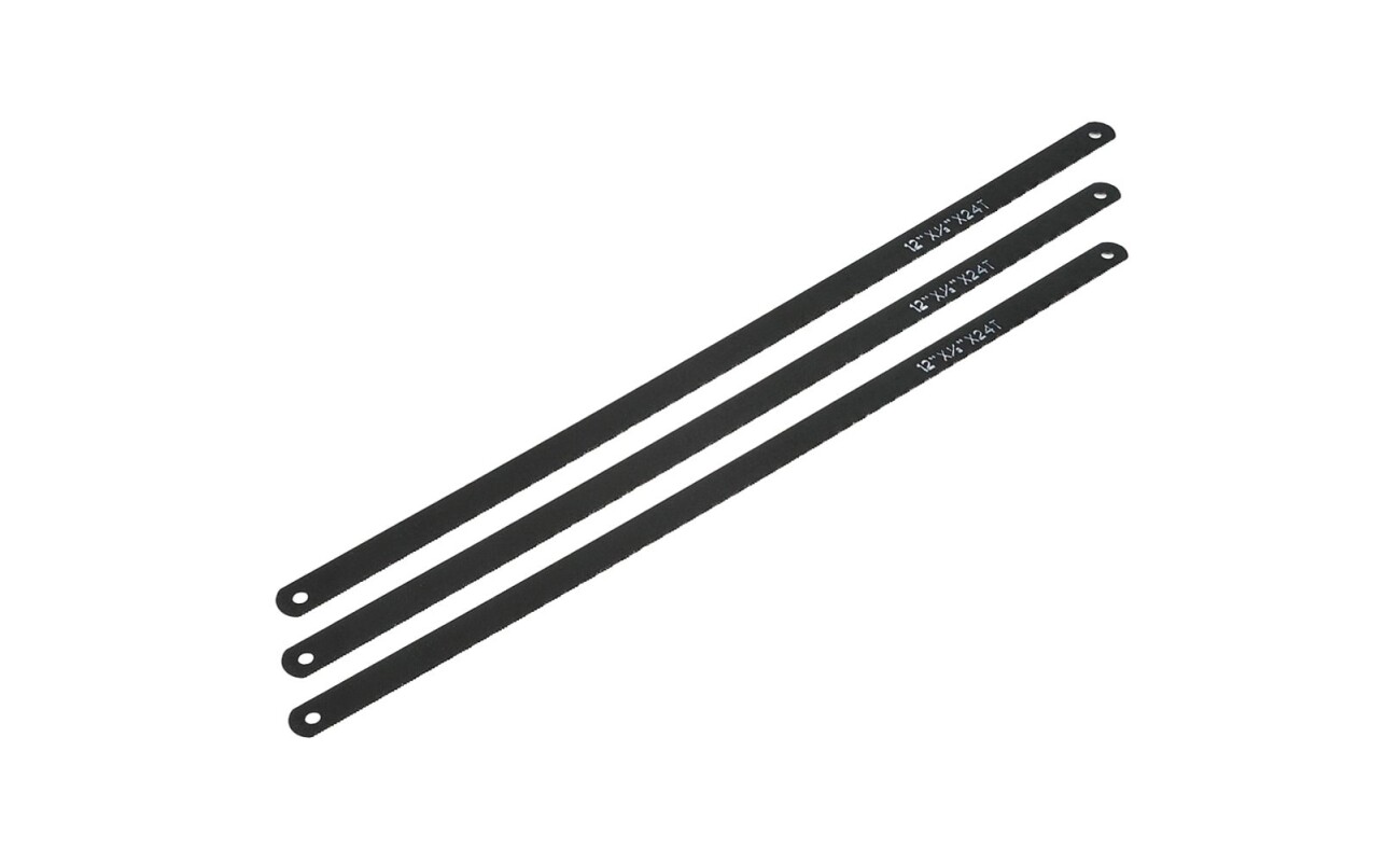 Replacement saw blade set for manual metal hacksaws