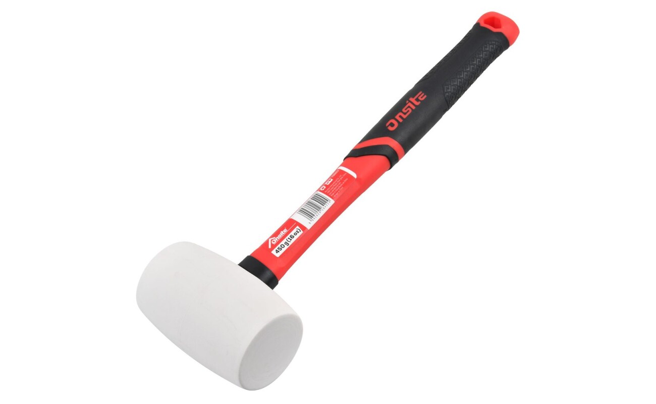 Rubber mallet weighing 450 g