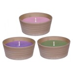 <p>Scented candle in a terracotta planter. Dia. 13 x 6 cm