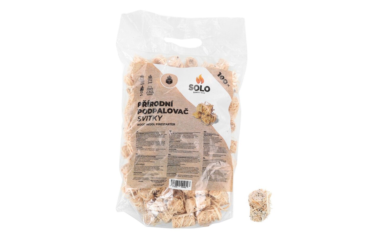 100 pieces of wooden rolls with paraffin in maxi pack