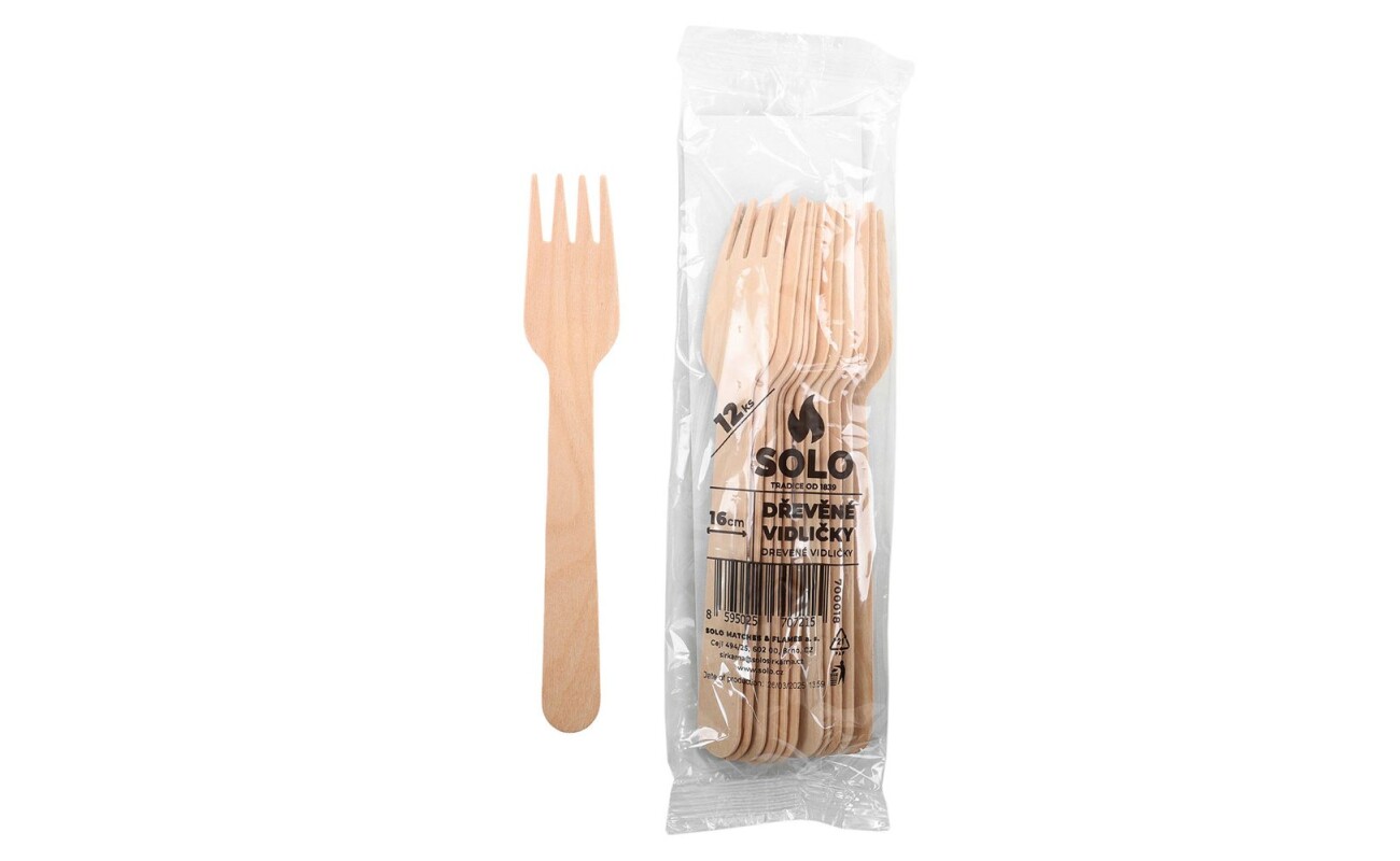 Disposable compostable forks made from 100% organic BIO bamboo