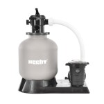 <p>16" sand filtration with coarse dirt pre-filter. Flow 7.9 m3 / hour.</p>