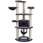 <p>Scratching post and resting place for cats GARFIELD S (grey). Made of plush and natural sisal. Dimensions 65 x 65 x 190 cm.</p>