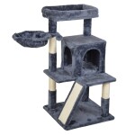 <p>Scratching post and resting place for cats PROMINENT LUNA S (grey). Made of plush and natural sisal. Dimensions 48 x 48 x 96 cm.</p>