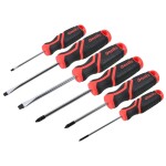 <p>Practical set of 6 screwdrivers for common assembly and service work. Includes flathead and Phillips screwdrivers with ergonomic anti-slip handles for comfortable and precise work.</p>