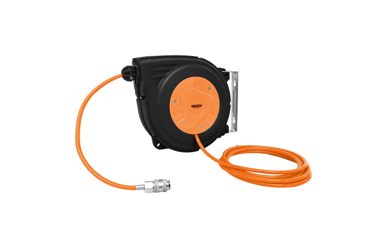 Self-retracting drum with pressure hose 12 m