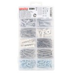 <p>Practical set of <strong>290 pieces of fastening and fixing materials</strong> for household