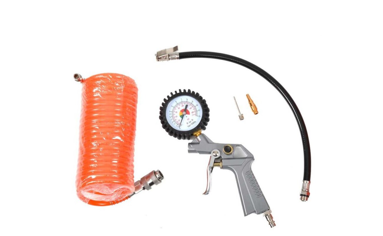 Hose with gun and accessories for HECHT compressors.