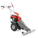 <p>Petrol sickle bar mower with self propelled system. Engine displacement: 196 ccm. Working width 87 cm. Weight 59 kg. Cutting height adjustment from 30 to 80 mm.</p>