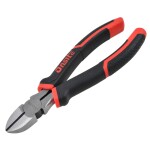 <p>Side cutting pliers designed for precise cutting of wires and small metal materials. Features robust steel construction
