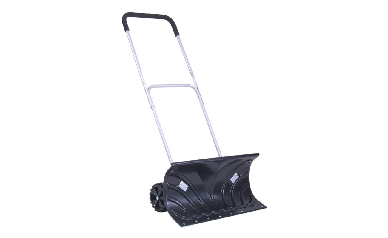 Snow pusher / shovel with wheels. Handle with soft grip. Working width 66 cm. Height 140 cm.