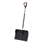 <p>Snow rake with plastic handle reinforced with steel tube