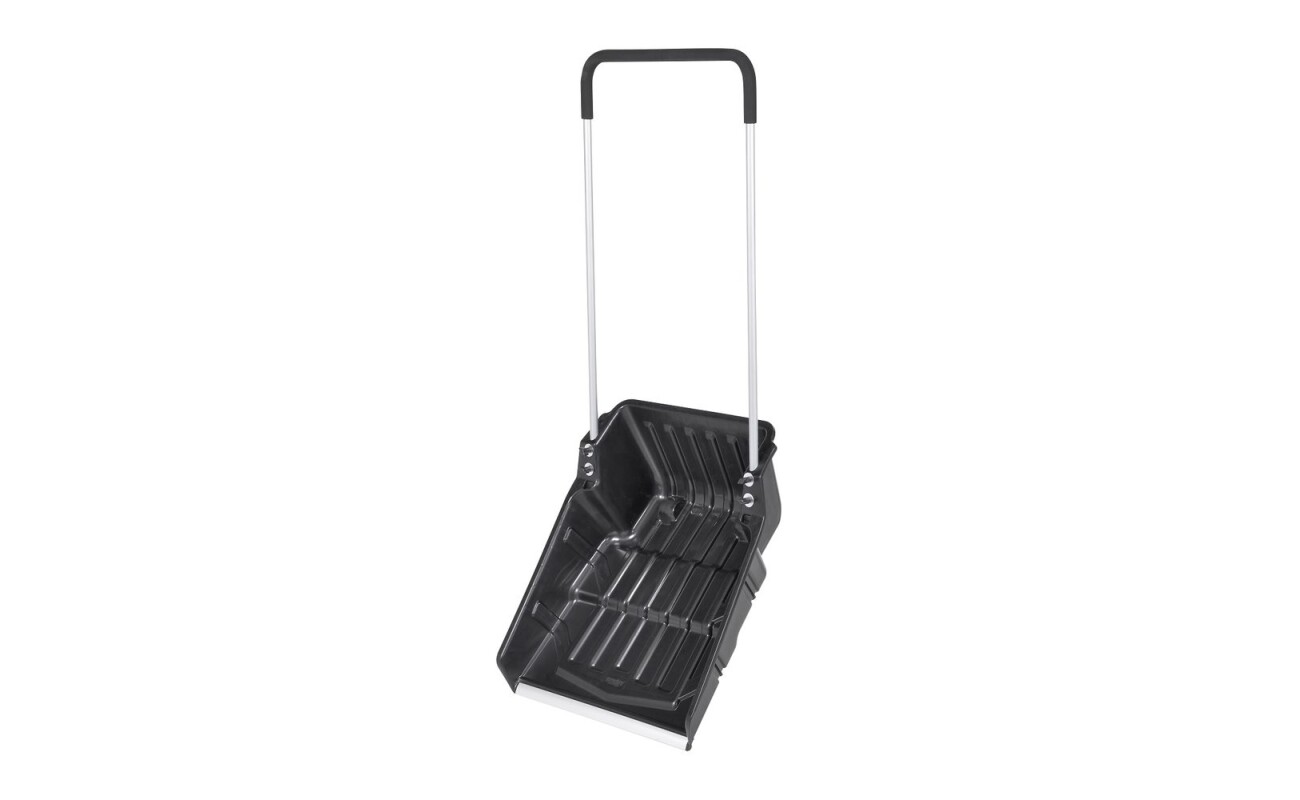 Snow pusher with two wheels. Metal bar. Working width 60