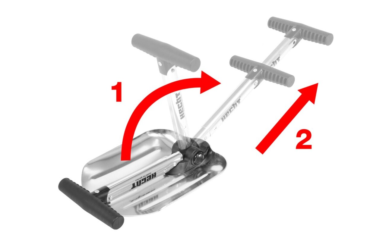 aluminum tube and shafts. Folding aluminum shovel suitable for camping and in the car.
