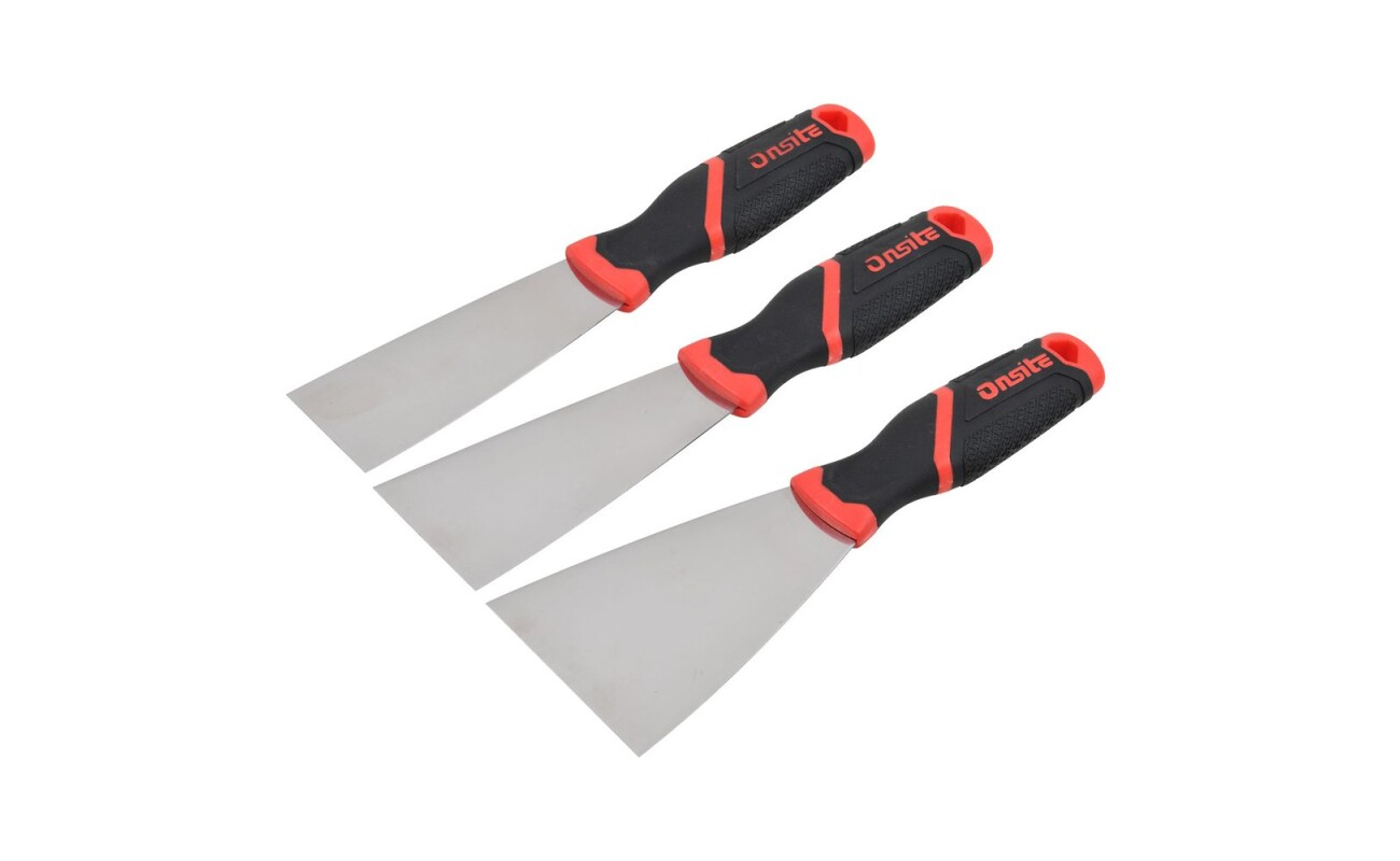 Set of 3 spatulas with widths of 38 mm