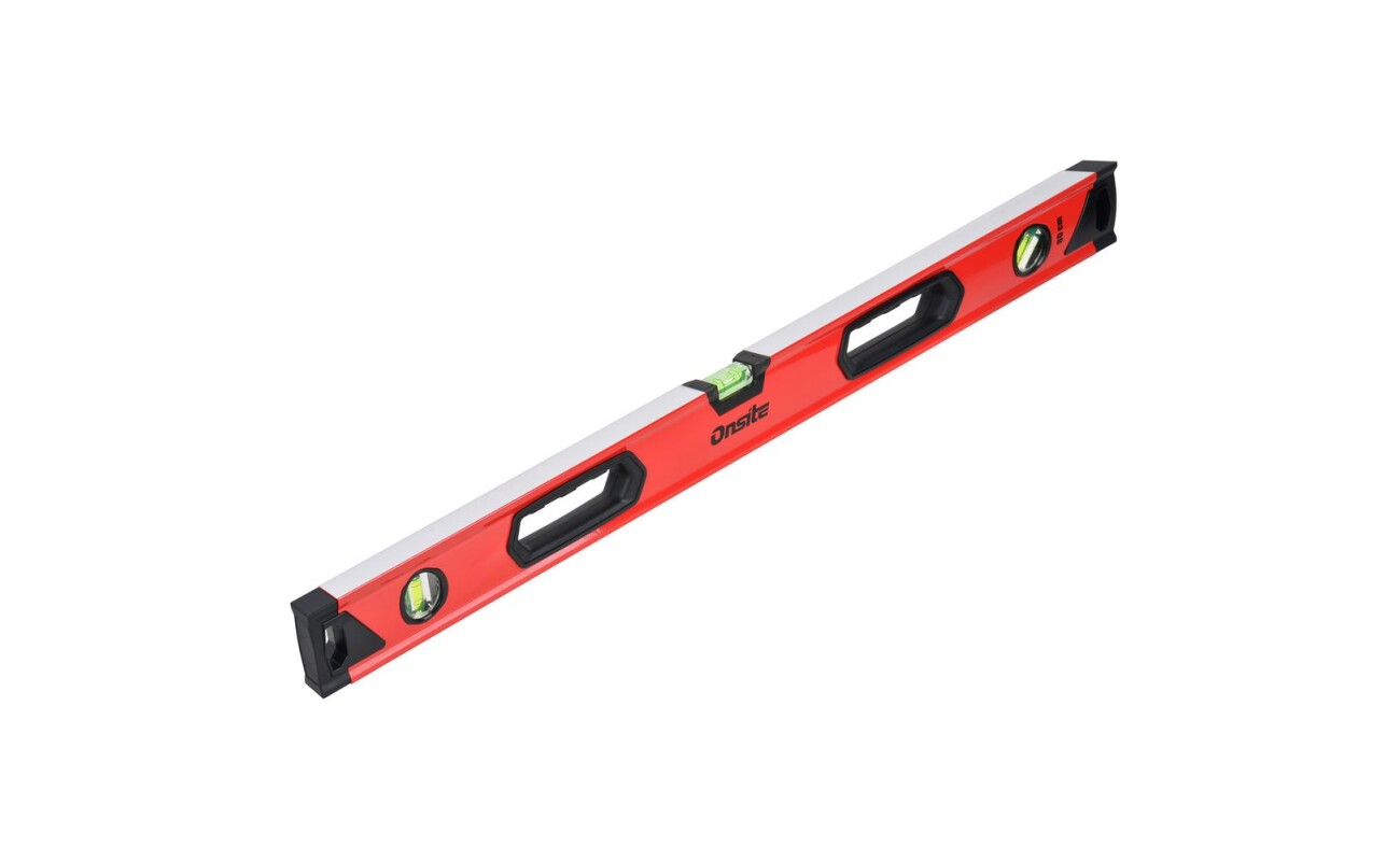 An 80 cm spirit level that enables precise checking of horizontal and vertical planes. Thanks to its durable construction and clearly readable vials