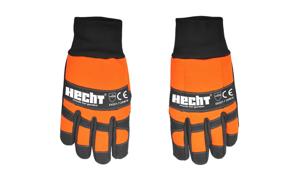 Summer protective gloves for chainsaws - HECHT 900108 L Summer work gloves for chainsaw work. Size L.