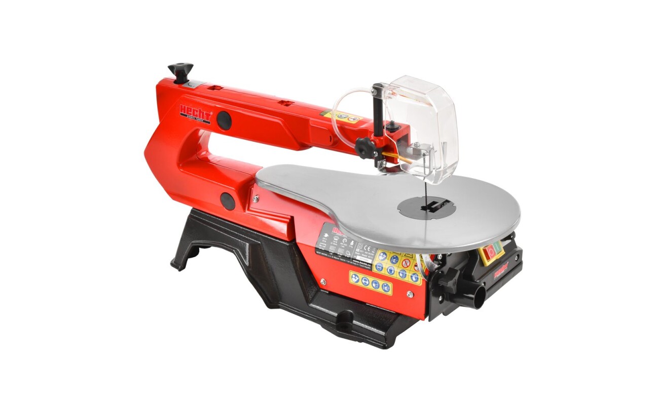 Electric table scroll saw. Power input 120 W. Weight 13 kg.