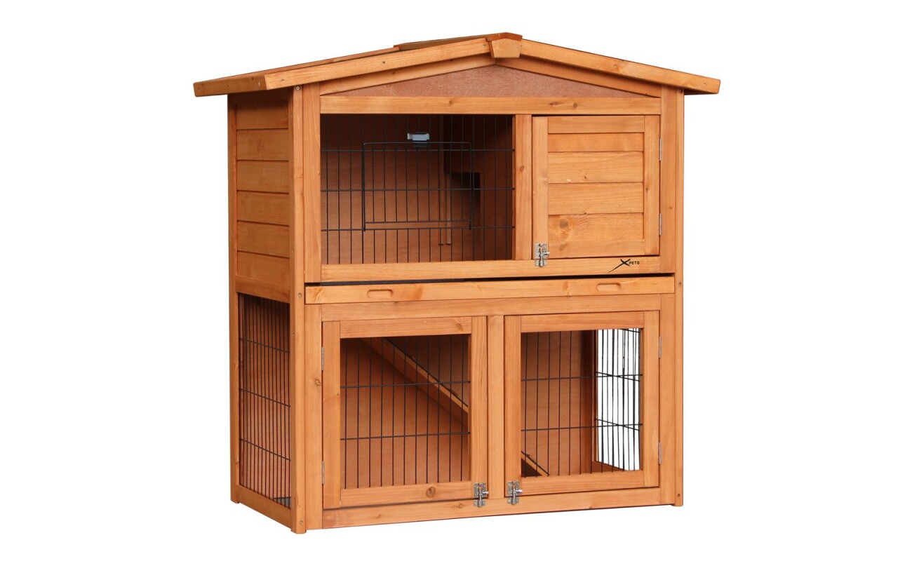 Rabbit hutch RAPHAELO - dimensions 101 x 55 x 100 cm. Durable fir wood.