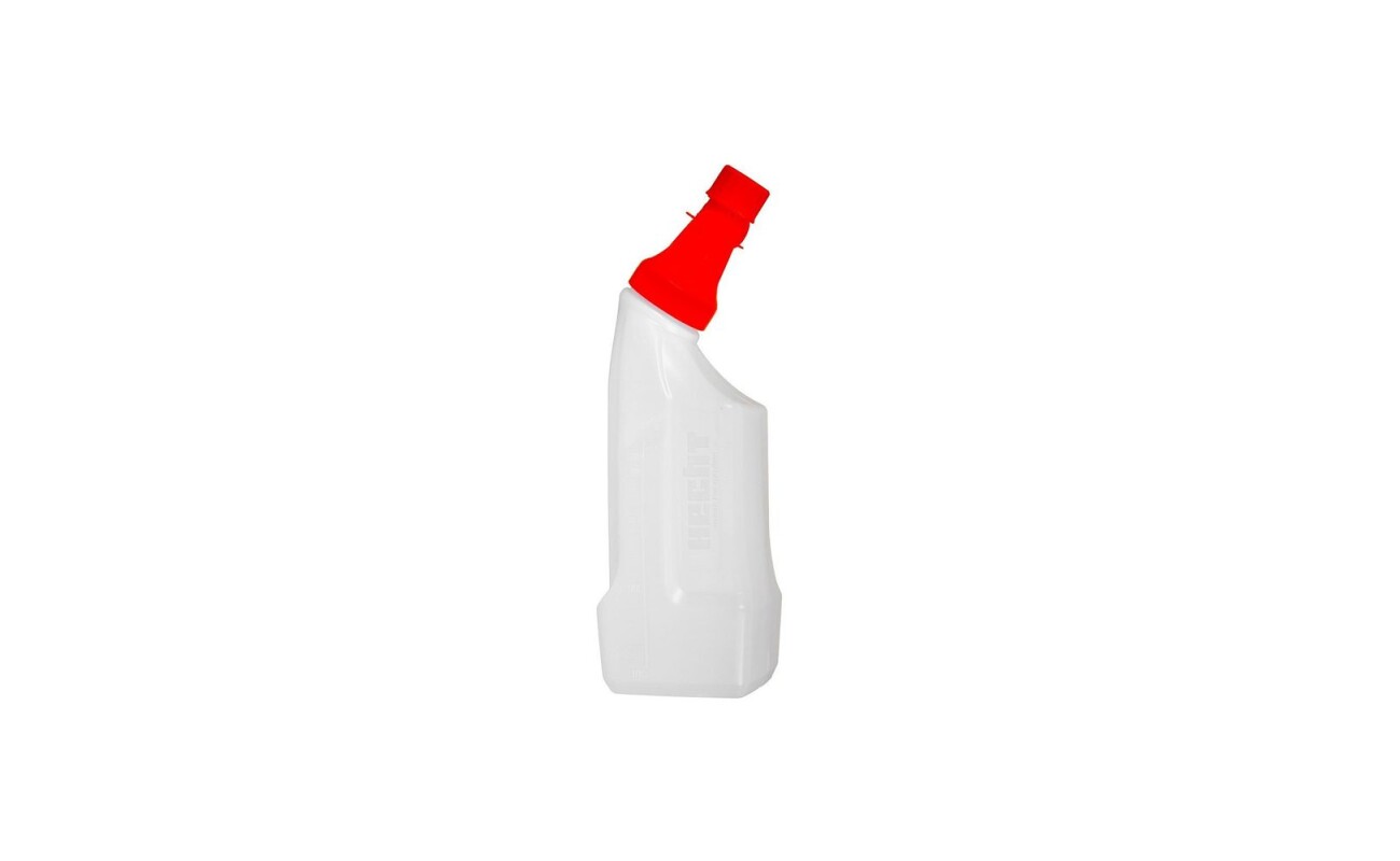 Fuel mixture mixing vessel for two-stroke engines. Volume: 1 l. Material: plastic. Universal mixing vessel suitable for mixing a mixture of petrol and oil in 2-stroke engines.