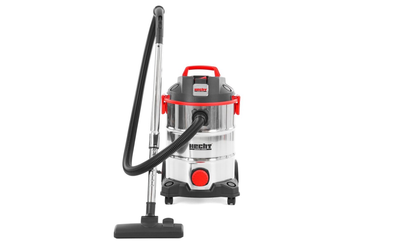 Electric vacuum cleaner with wet and dry system. Power input 1400 W. Tank capacity 30 litres. Suction power 18 kPa.