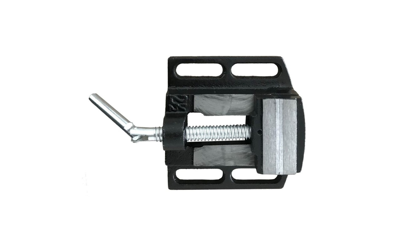 Vise for table column drill.