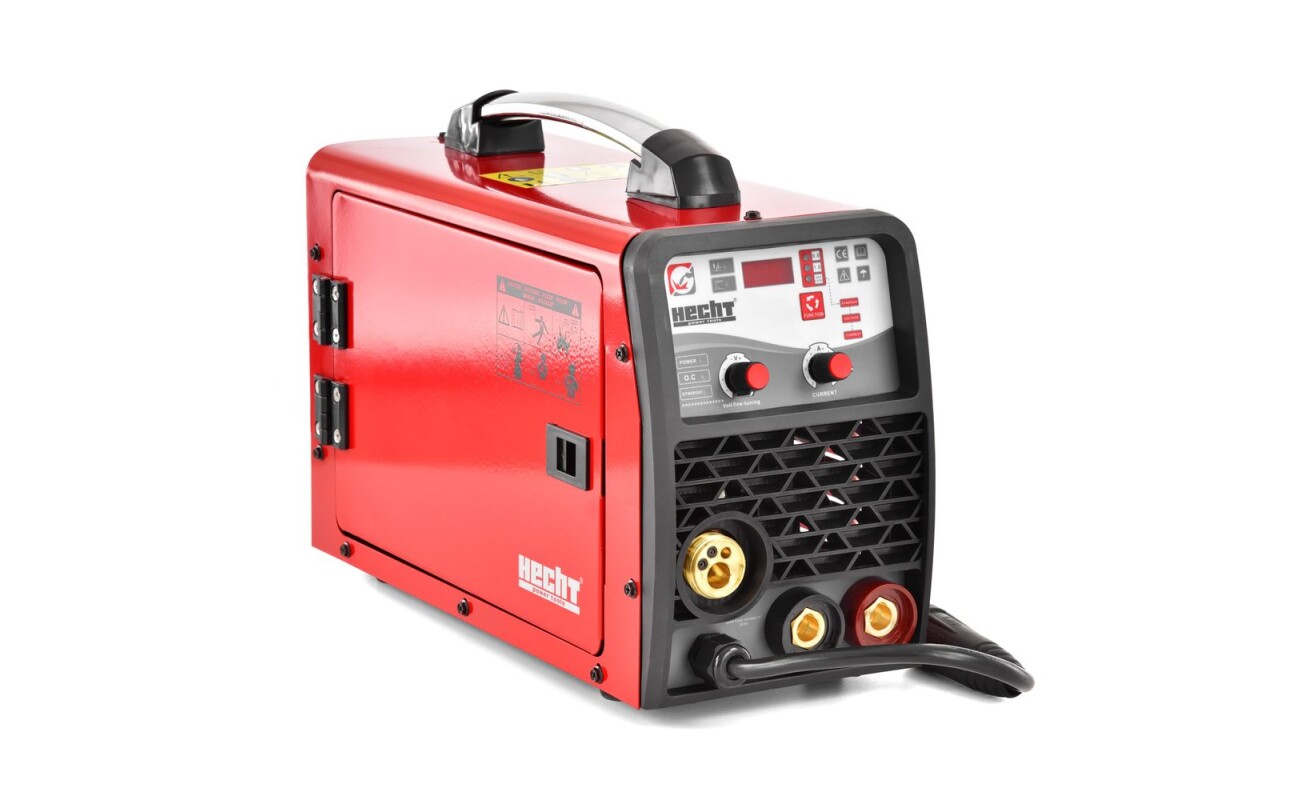 MIG / MAG / MMA welding inverter. LIFT TIG welding option. IGBT technology. AUTO HOT. ANTI STICK. Overvoltage
