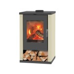 <p>Steel wood-burning stove with a glass door made of heat-resistant glass and a heating output of 11 kW. Flue 150 mm. Weight 83 kg. Made in Europe.</p>