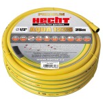 <p>Prémiová PVC hadice HECHT AQUA 1225 o délce 25 metrů a průměru 1/2" představuje špičku ve své třídě. Díky robustní třívrstvé konstrukci a pokročilým technologiím nabízí mimořádnou odolnost